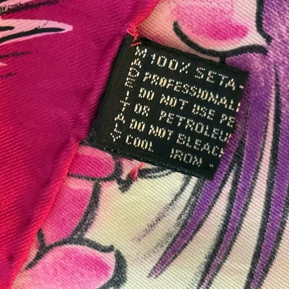 Versace Scarf. 100% Silk. Vibrant Multicolor. Made in Italy.